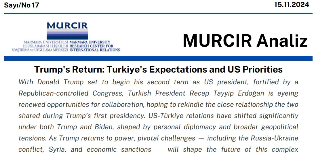 Trump's Return: Türkiye's Expectations and US Priorities