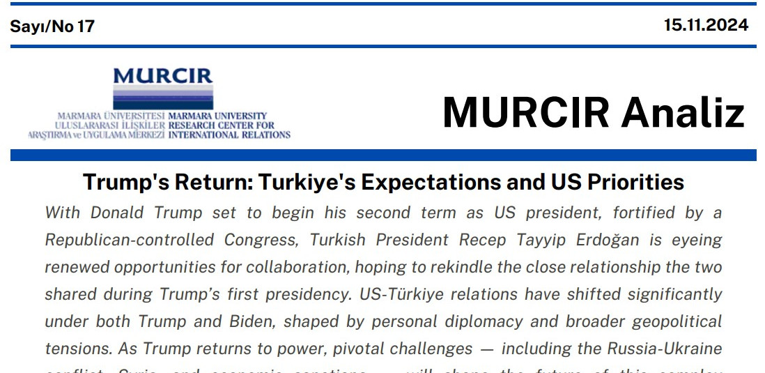 Trump's Return: Türkiye's Expectations and US Priorities