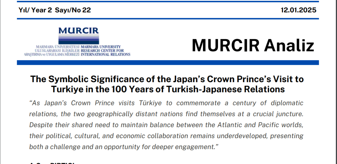 The Symbolic Significance of the Japan’s Crown Prince’s Visit to
Turkiye in the 100 Years of Turkish-Japanese Relations