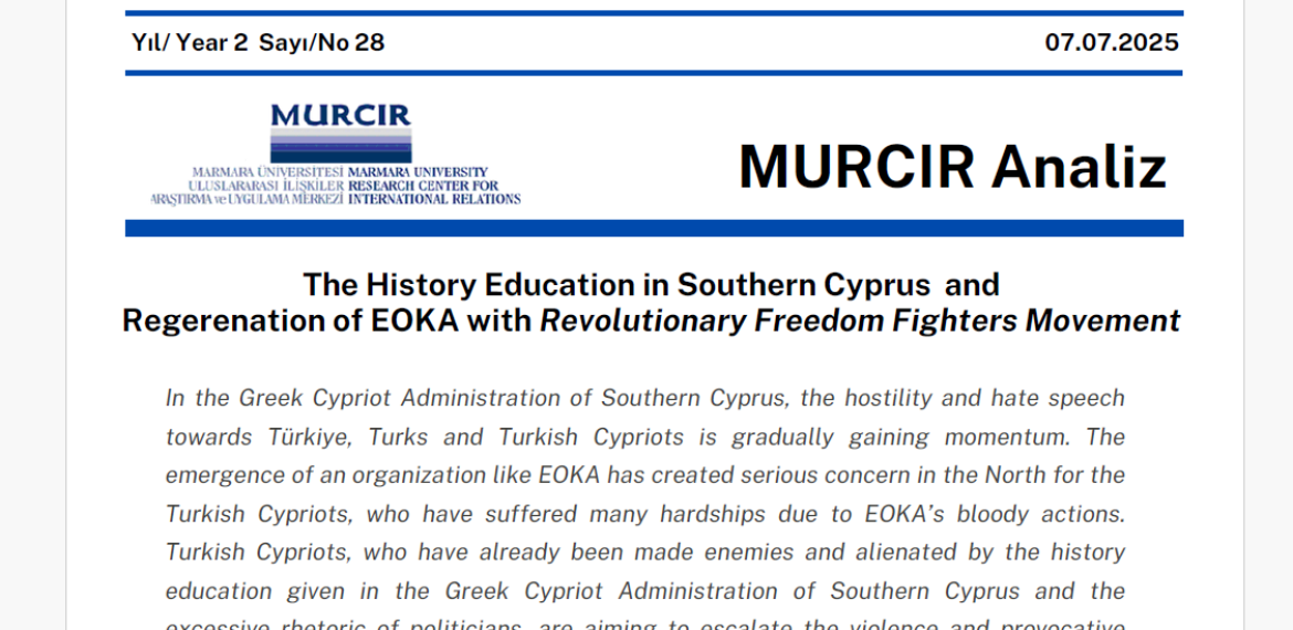The History Education in Southern Cyprus and Regerenation of EOKA with Revolutionary Freedom Fighters Movement