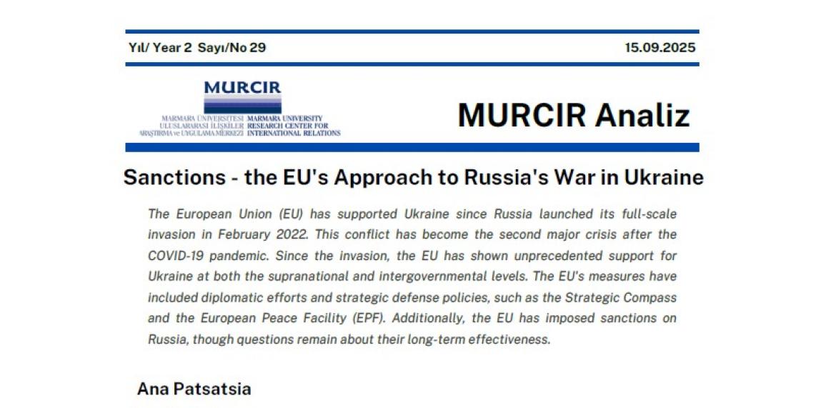 "Sanctions- the EU's Approach to Russia's War in Ukraine"